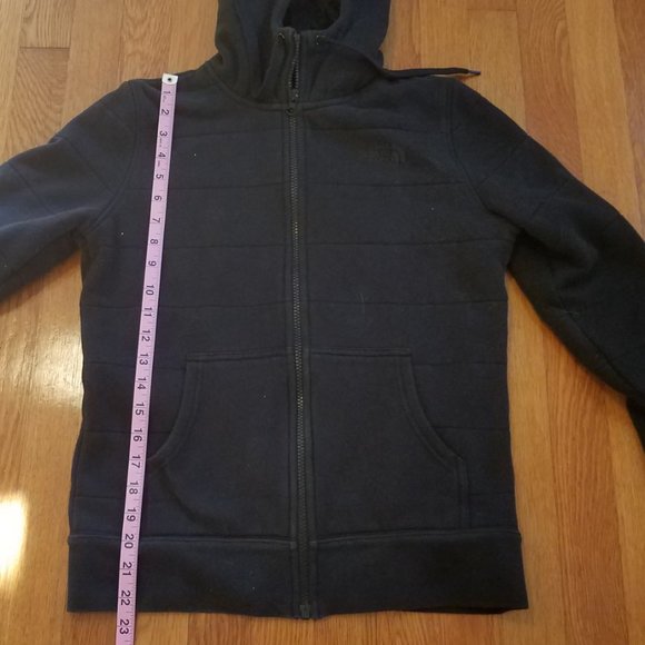 The North Face Black Zip up Hoodie with Fuzzy Inside Sz Small Petite - Picture 9 of 13